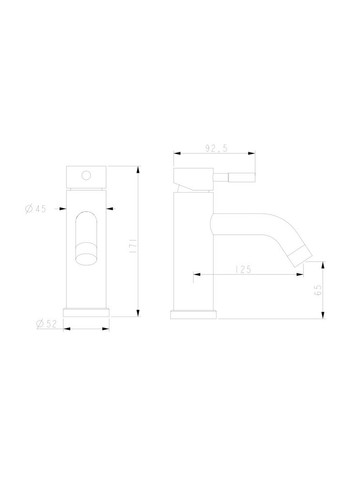 Смеситель для умывальника EKO1C-01 нержавеющая сталь Wezer (316088916)
