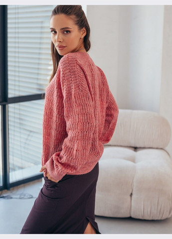 напівпрозорий в'язаний джемпер рожевого кольору Dressa (304610227)