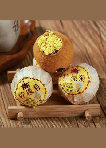 Чай чорний Чаєман, Шу Пуер у мандарині з хризантемою (Номер 41), Набір 10 шт No Brand (336386105)