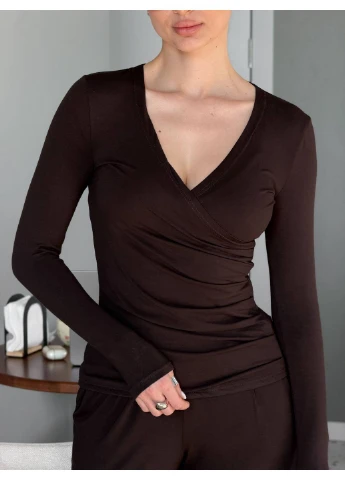 Костюм женский прогулочный штаны палаццо+кофта на запах Fashion (385428802)