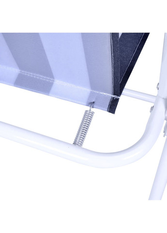 Стілець складаний туристичний для риболовлі крісло розкладне до 100 кг Чорний з білим No Brand (360867087)