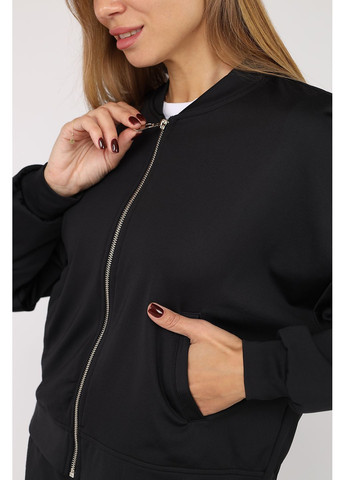 Толстовка на блискавці жіноча колір чорний ЦБ-00283750 Yuki (362895809)