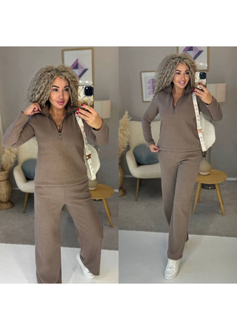 Костюм 007 щільна вʼязана Ангора,штани та кофта з коміром на блискавці Україна (368238173)