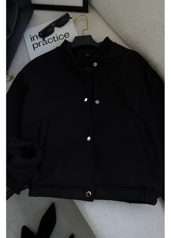 Черное демисезонное Женское пальто-бомбер пальто-рубашка Україна