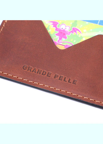 Кард-кейс з натуральної шкіри для візиток з двома відділеннями коричневий (sku_11666) No Brand (330012804)