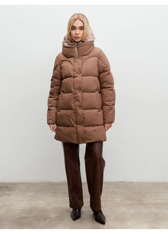 Кофейная зимняя куртка женская зимняя SK
