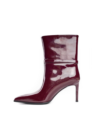 Бордовые демисезонная лаковые ботильоны 4773 Sasha Fabiani