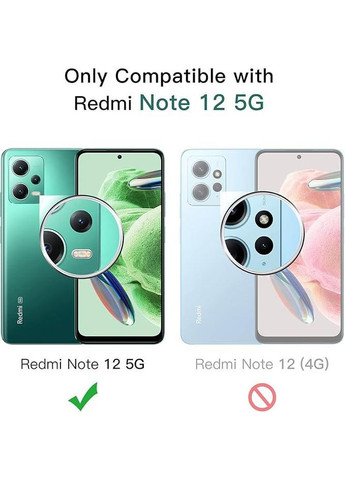 Прозорий чохол для Xiaomi Redmi Note 12 5G – проти пожовтіння, ударостійкий, захисний JeTech (323208930)
