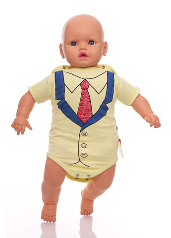 Боди с коротким рукавом для мальчика с галстуком интерлок MiniPapi см (27208) BABYKROHA (297198230)