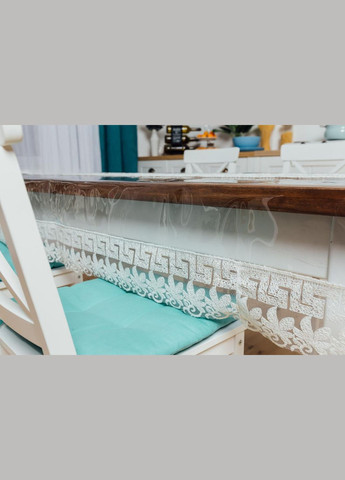 Силіконова скатертина Молочний Версаче Мереживо 110*90см Royal House (315144672)