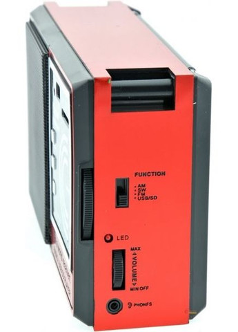 Радіоприймач акумуляторне радіо портативна колонка RX-002 USB+SD Червоний Golon (298988073)