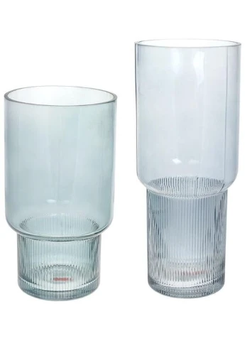 Ваза декоративна Ancient Glass "Фуджі" 25.5х14см, скло, світло-блакитний BD-591-318 Bona (303634679)