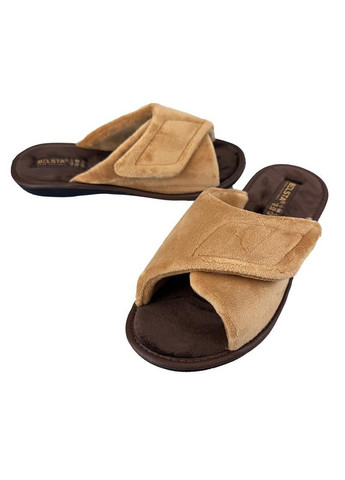 Коричневые женские комнатные тапочки коричневые 89-11-1 Белста