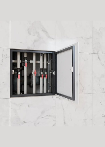 Ревізійний люк під плитку 400x400 мм (ШxВ) Ревізор, розпашний натискний ProfiLuxe (330250818)