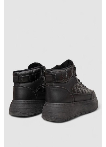 Кроссовки женские зимние на меху, 248RK03 No Brand чёрные (367166337)