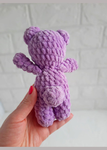 Ведмедик вязаний плюшевий маленький на подарунок дитині H=17 см No Brand (369505256)