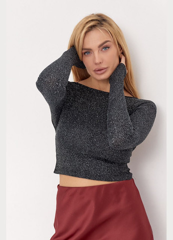 Лонгслів із люрексу з відкритою спиною No Brand (314808259)