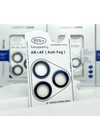 Лінзи на камеру для 14 PRO MAX захисне скло AR + AF айфон комплект 3 шт camera lens Colorful No Brand (369136983)
