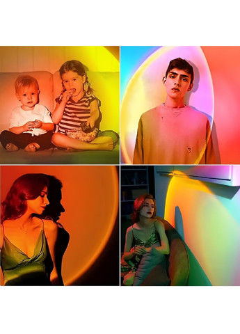 Комплект набір проекційна лампа світильник захід сонця RGB з пультом світлодіодною стрічкою 5 метрів 27х10х10 см (480447-Prob) Unbranded (335586975)