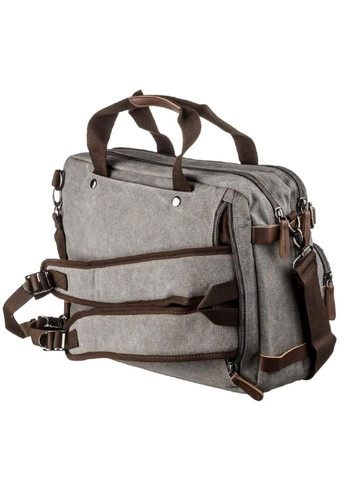 Сумка-трансформер с конвасом, серая JD2015J большая John McDee (329151163)