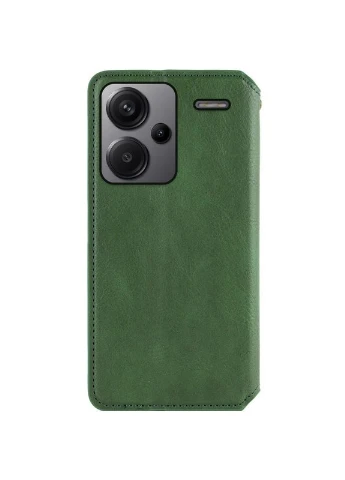 Шкіряний чохол-книжка Cubic для Xiaomi Redmi Note 13 Pro+ Зелений Getman (337516201)