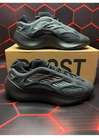 Черные демисезонные кроссовки мужские adidas yeezy boost 700 v3 alvah black адидас изи буст черные No Brand