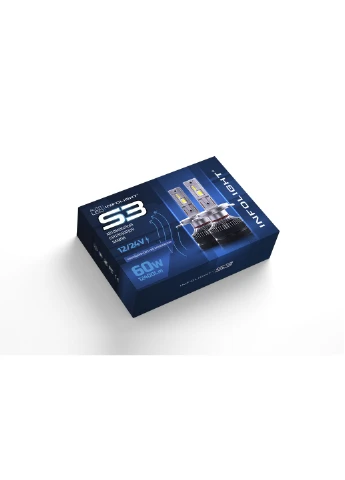 Комплект светодиодных ламп S3 НB3 (9005) 60W Infolight (361869532)