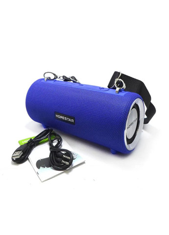 Портативна Bluetooth колонка H39 із вбудованим FM-радіо Синій Hopestar (316510499)