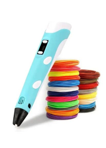 3D ручка Большой набор для творчества 3D pen17 Sonic Синий c LCD дисплеем и трафареты в комплекте No Brand - (361971315)