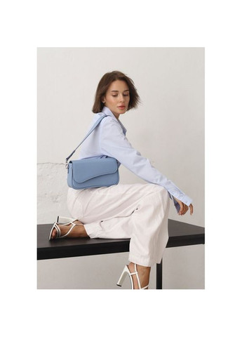 Сумка женская через плечо кожаная Nona голубой краст The Wings (302008434)