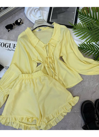 Жіночий літній комплект з легкої та повітряної тканини Україна (351386294)