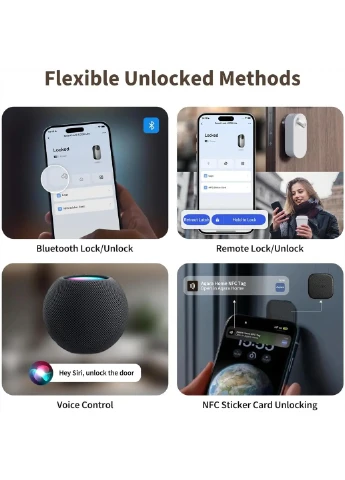 Смарт-замок, U200 Lite, Чорний, Matter over Thread, Auto-Lock, Quiet Mode, Rechargeable, HomeKit, Alexa Aqara (388365867)