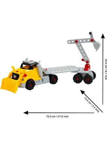 Игровой набор Cat Грузовик 4 в 1 с экскаватором и самосвалом (3252) Klein (370033416)
