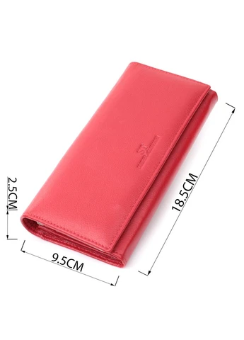 Класичний жіночий гаманець із натуральної шкіри 22675 Червоний st leather (401901485)