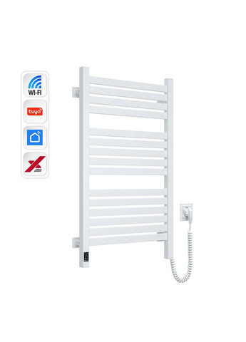 Рушникосушка електрична Авангард Х, 800х480х71мм, Wi-Fi, сталь, білий, праве підключення Navin (370622067)