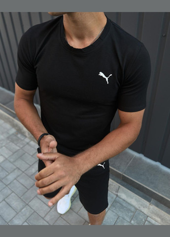 Чорна базова футболка з лого⚡️ Luna