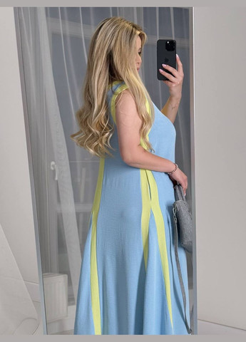 Блакитна повсякденний сукня Україна однотонна