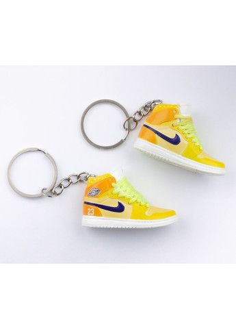 Міні взуття, фінер-шузи, брелок Nike AIR 23 Yellow + коробка Color Jordan (370948956)