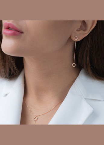 Кольє Кружечки в червоному золоті кол01838 40 Oniks (264022795)