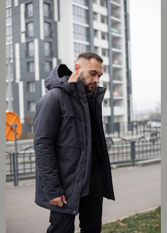 Графітова парка зимова чоловіча "arctic" Vakko