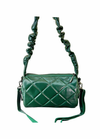 Сумка шкіряна Зелена 25х15х11 см No Brand (333337810)