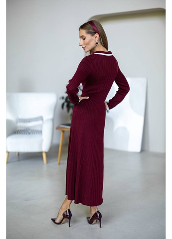 Бордова повсякденний сукня жіноча а-силует KaraMix однотонна