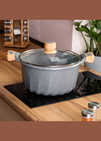 Каструля алюмінієва 11 л з антипригарним покриттям, сірий MGC (322771267)