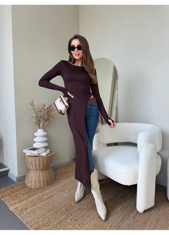 Жіноча туніка асиметричного крою з довгим розрізом MonCher (351554768)