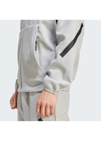 Біла куртка чоловіча z.n.e. full-zip hooded track jacket white jf2450 adidas