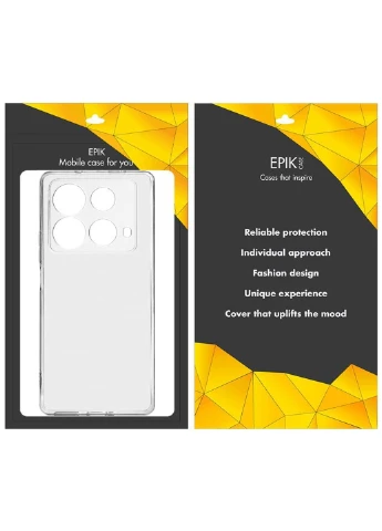 TPU чехол Epic Transparent 1,5mm Full Camera для Infinix Note 40 4G Epik (389307401)
