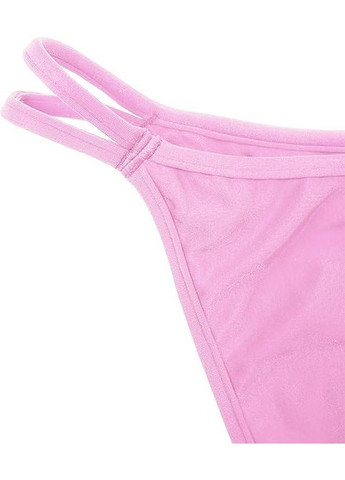 Пудровый летний раздельный купальник с треугольниками-шторками и трусиками танга для загара s m l xl (44 46 48 50) пудровый Po Fanu