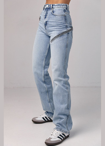 Жіночі джинси з блискавками 3202 Lurex - (292252792)