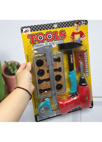 Набор инструментов (дрель, молоток, штангенциркуль, рулетка, на листе) (1053) MIC (362438123)