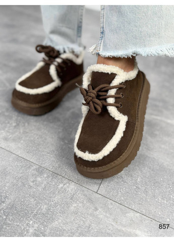 Зимние стильные женские ботинки No Brand без декора из натуральной замши